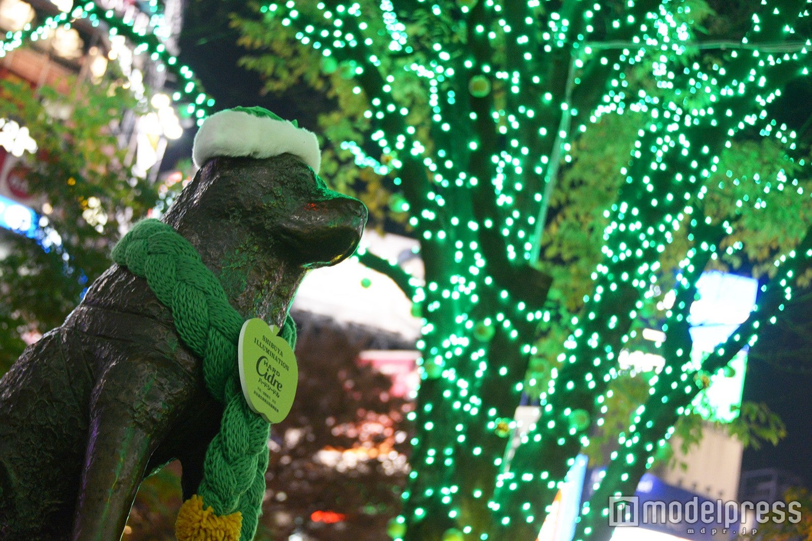 渋谷ハチ公前が緑に染まる　世界が注目「FAMM’IN」の渋谷音楽でXmas幕開け