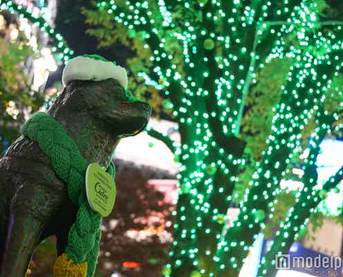 渋谷ハチ公前が緑に染まる 世界が注目「FAMM’IN」の渋谷音楽でXmas幕開け