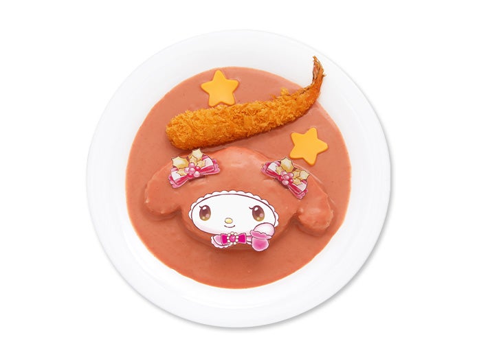 プリンセス BIGエビフライカレー1,450円（C）2022 SANRIO CO．，LTD．TOKYO，JAPAN S／F・G 著作 株式会社サンリオ