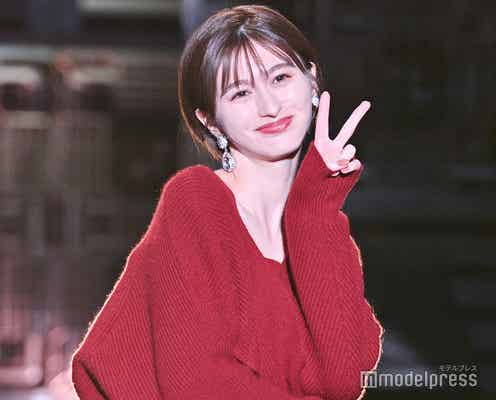 菜波、ざっくりニットからのぞくデコルテが美しい<CanCam 40th Birthday Night>