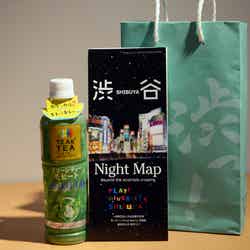 「渋袋」の中には、グリーンティーモヒートとSHIBUYA NIGHT MAP