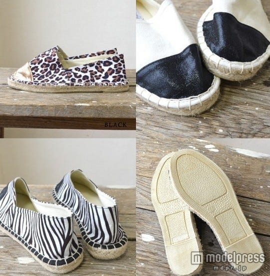 人と差のつくおしゃれが楽しめるアニマル柄エスパドリーユ「e-zakkamania stores」2,484円(税込)