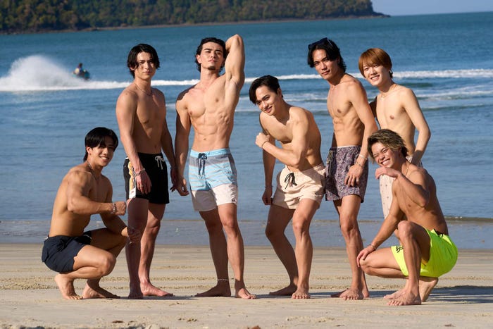 レオ、小宮山直人、翁長汰志郎、SHUN、阿部隼也、いけだりくと、ひゅうが『シャッフルアイランド Season5』モデルプレス独占カット(C)AbemaTV, Inc