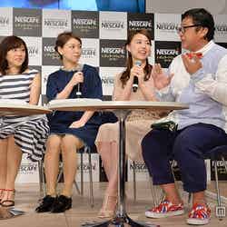 （左から）松本明子、AKINA、愛加あゆ、チャンカワイ
