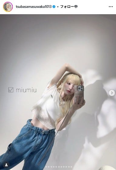 益若つばさ Instagramより