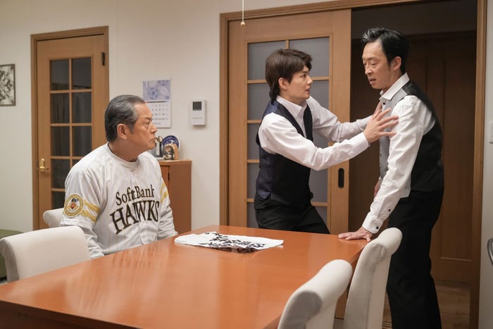 松平健、佐野勇斗、北村有起哉「おむすび」第101話(C)NHK