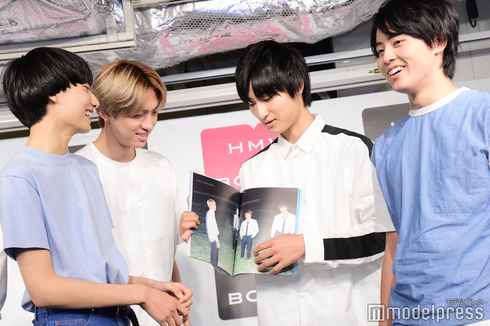 （前列）柴崎楽、松村和哉（後列）古川毅、飯島颯