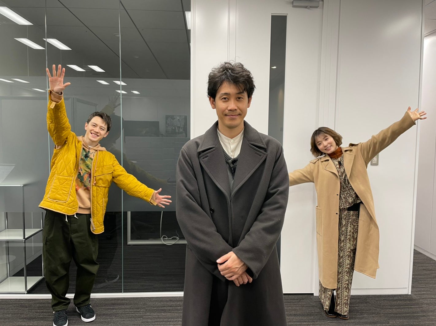 ウエンツ瑛士、大泉洋、松岡茉優（C）日本テレビ