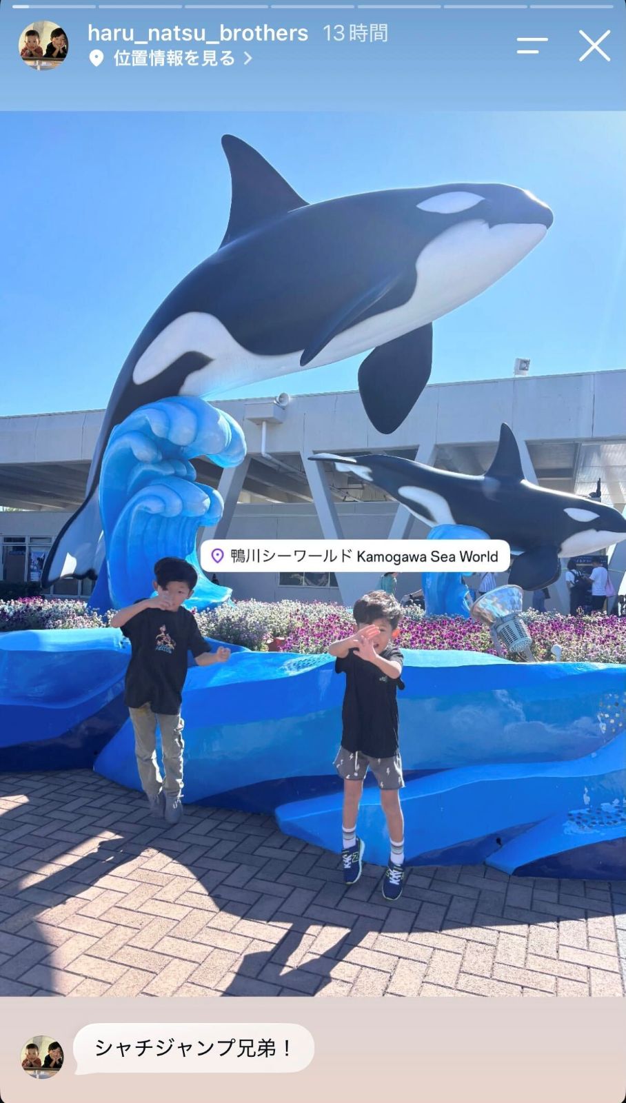 中村陽喜・中村夏幹Instagramストーリーズより