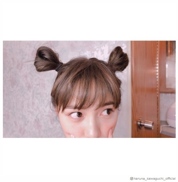 川口春奈、ツインお団子ヘアに「可愛い」の声殺到　美肌にも注目集まる