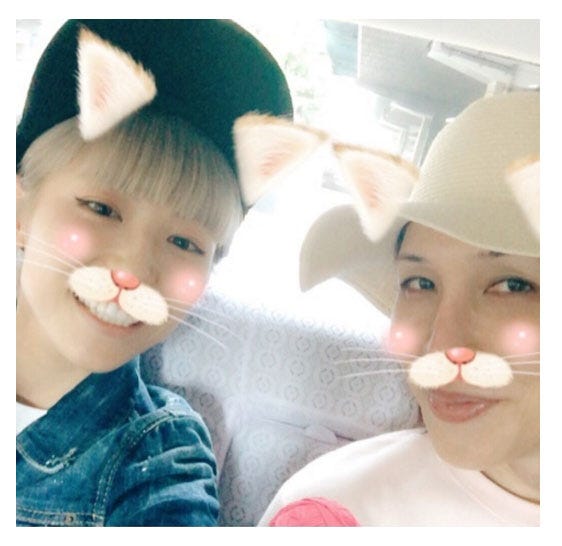 若槻千夏(左)とKABA.ちゃん(右)/若槻千夏公式ブログ(Ameba)より