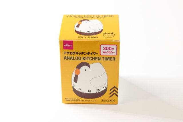 ダイソー　アナログキッチンタイマー（ニワトリ）　パッケージ