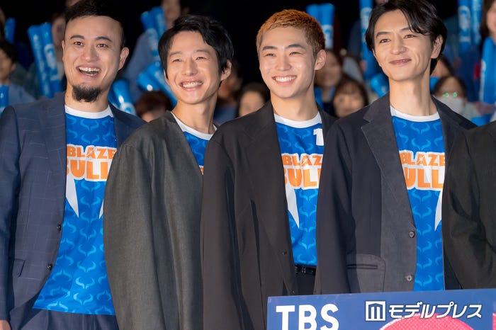 (左から)ノボせもんなべ、水間ロン、八村倫太郎、細田善彦(C)モデルプレス