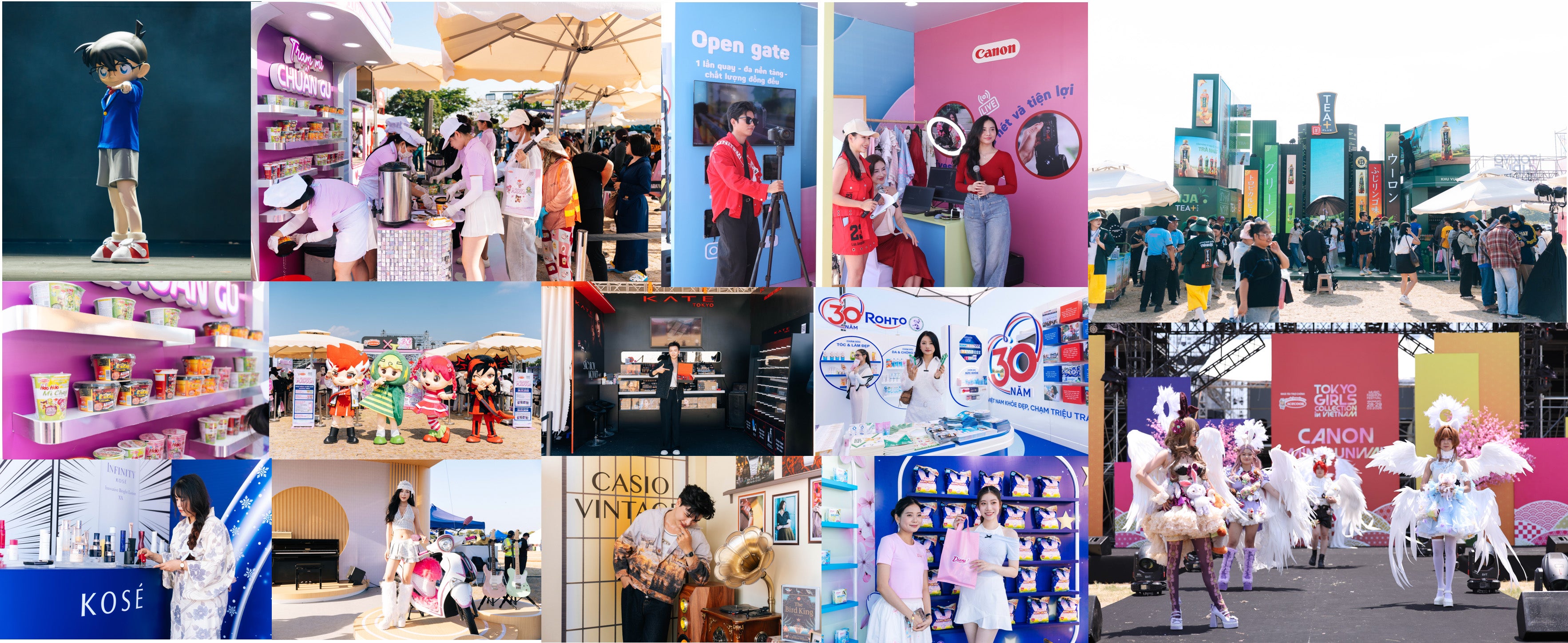 「TOKYO GIRLS COLLECTION in VIETNAM 2026」ブース＆名探偵コナン＆ミニランウェイ（提供写真）