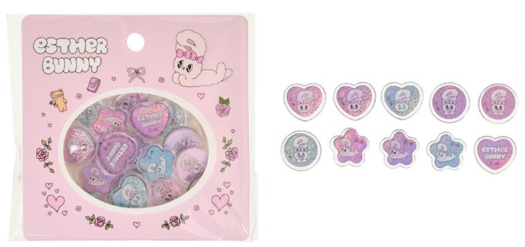 おはじき風シール エスターバニー（ピンク）（税込550円） ※消費税10%で表記／提供画像