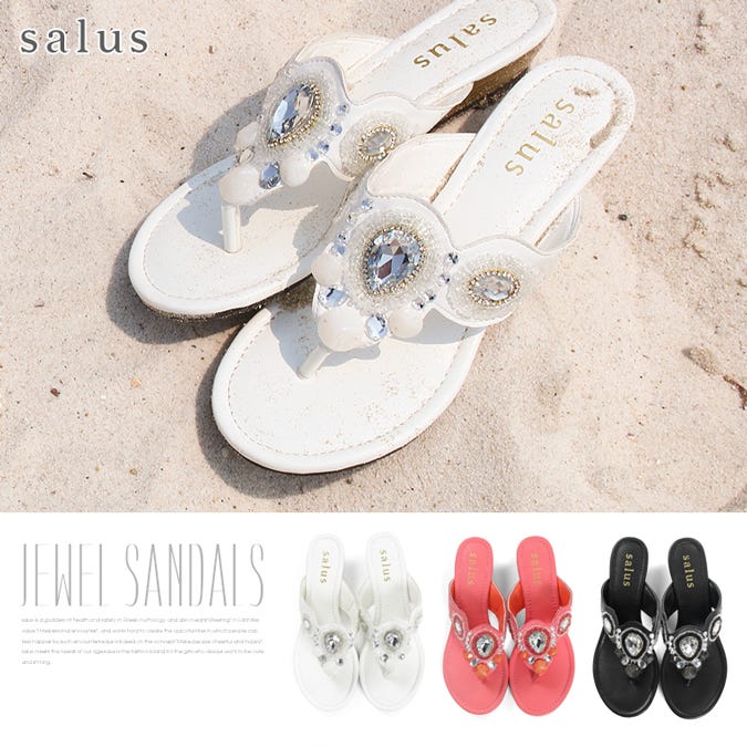 ビジュー付トングサンダル「salus」2,900円(税込3,132円)