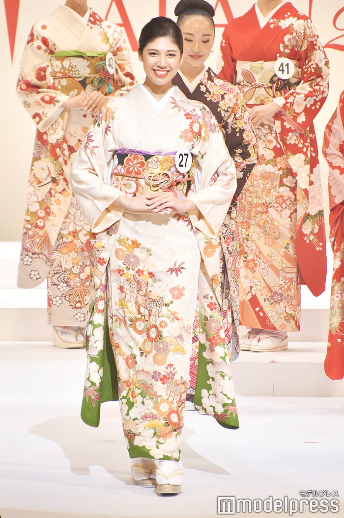 寺内千穂さん/着物審査の様子/「2020ミス・インターナショナル日本代表選出大会」(C)モデルプレス