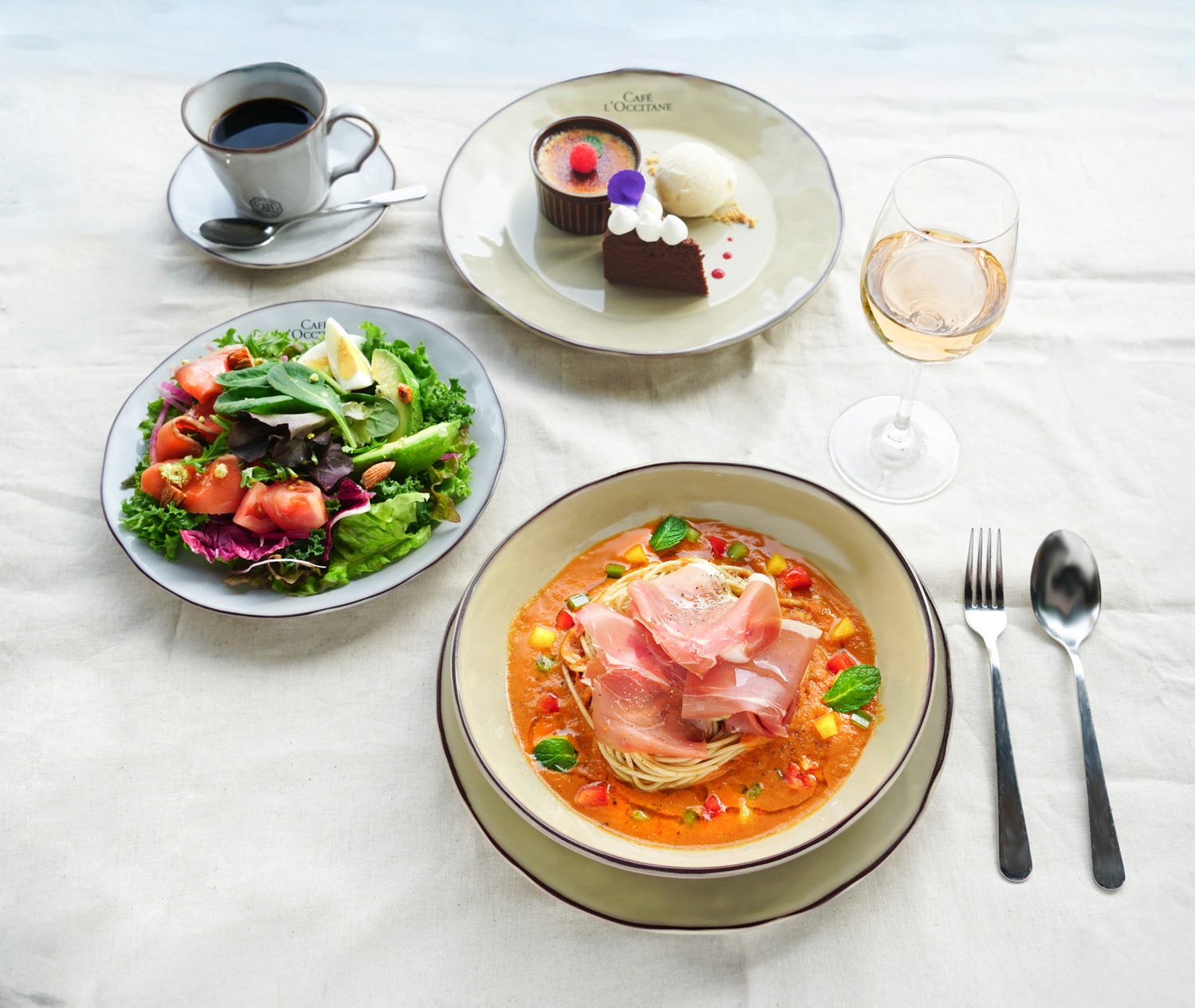 渋谷ロクシタンカフェ、初のディナーコース登場 好きなメニューを選んで自分好みの内容に