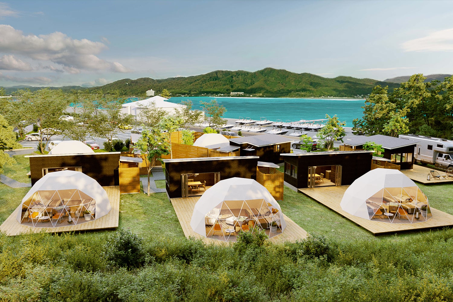 「アクアヴィレッジ京都天橋立」宮津湾そばにグランピング＆日帰りBBQ店