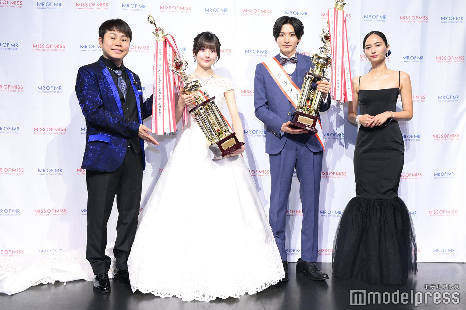 井上裕介（NON STYLE）、橋本菜々子、太田侑吾、山賀琴子（C）モデルプレス