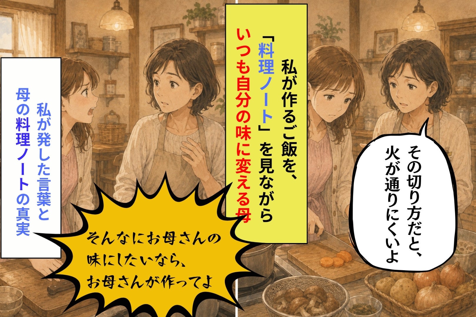 「そんなにお母さんの味にしたいなら、お母さんが作ってよ」と怒った私が、母のノートで見たもの