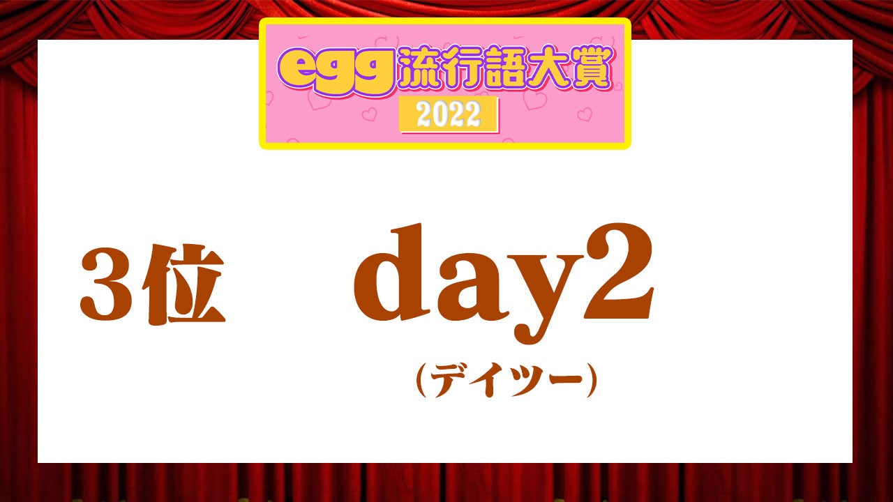 『egg流行語大賞2022』 （提供写真）