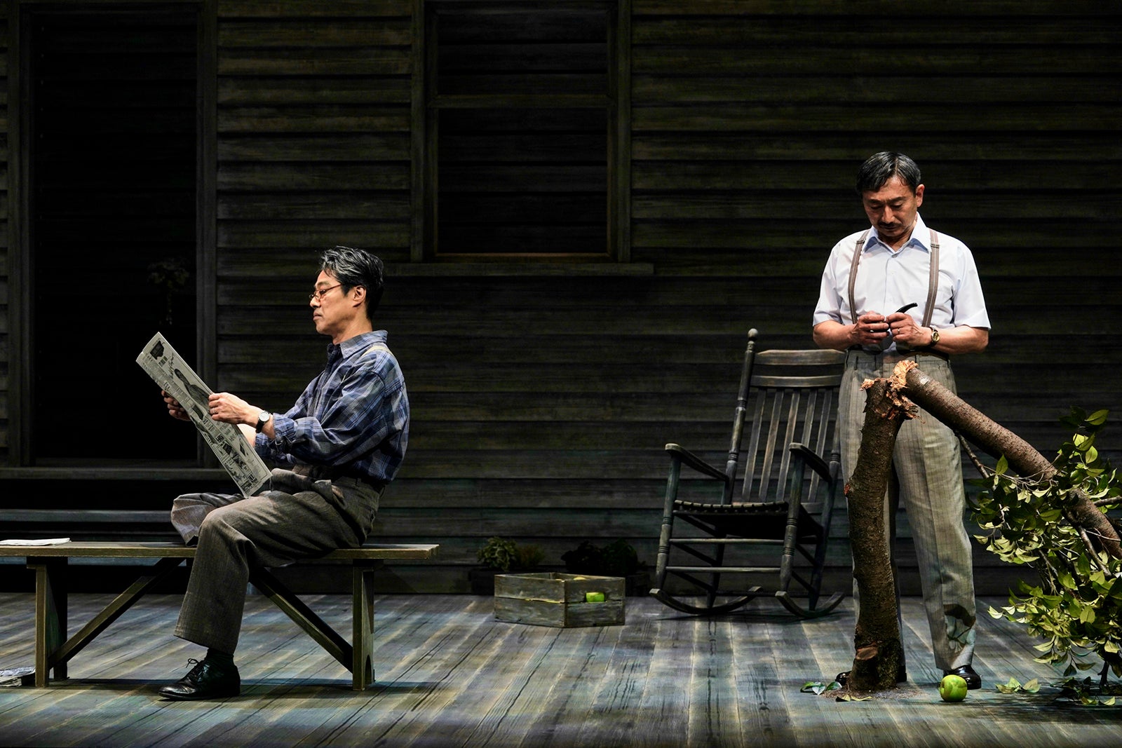 （左から）堤真一、山崎一／撮影：細野晋司