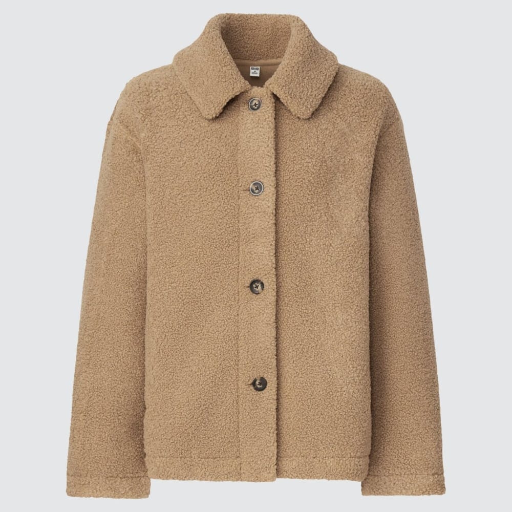 ボアフリースステンカラーショートコート