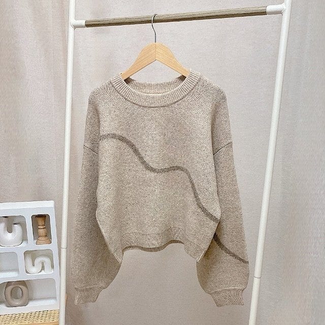 しまむら akane ニュアンス柄ニットプルオーバー しまむらakaneニュアンス柄ニットプルオーバー