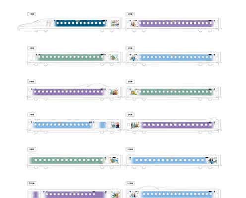 TDS「ファンタジースプリングス」特別塗装の新幹線、東海道新幹線で2月21日より運行