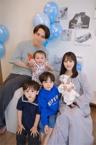 40歳元グラドルが第4子出産、男の子4人のママに「全員美男美女」「整った顔だな」