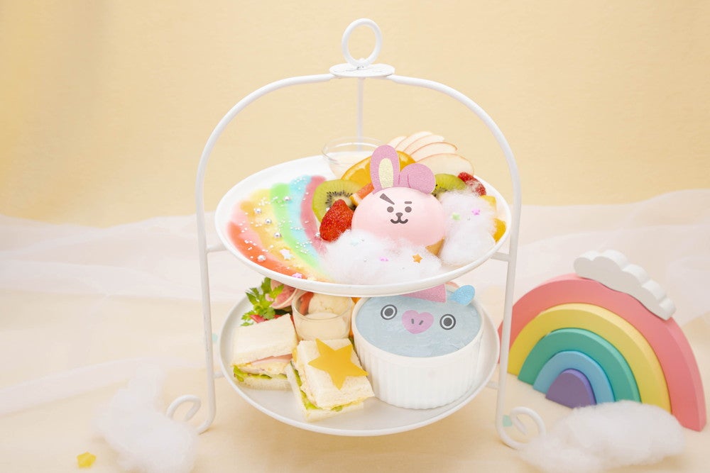 「BT21カフェ」全国6会場で開催、カラフルな魔法にかけられるアフタヌーンティーメニュー提供