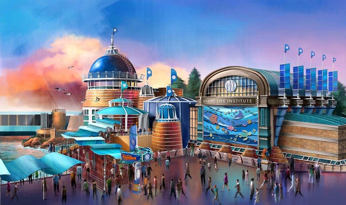 「ニモ&フレンズ・シーライダー」の外観イメージ(C)Disne/Pixa