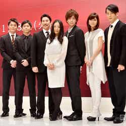 左から:庄野崎謙、萩原聖人、高嶋政伸、仲間由紀恵、三浦翔平、内田有紀、石黒英雄