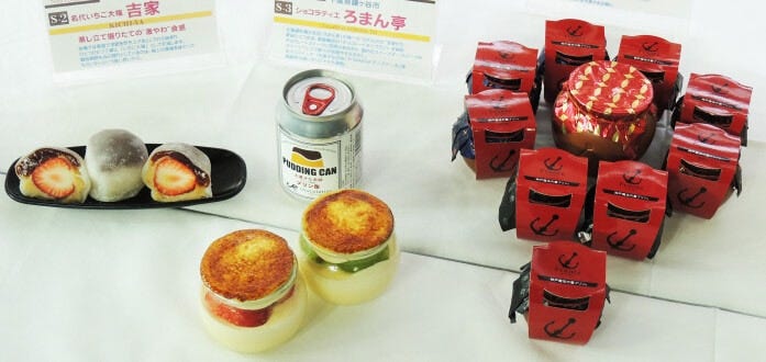 「名代いちご大福 吉家」のカラメルわらび餅が加わった「プリンいちご大福」、「ショコラティエ ろまん亭」の「プリン缶」、「神戸フランツ」の「神戸魔法の壺プリン」など
