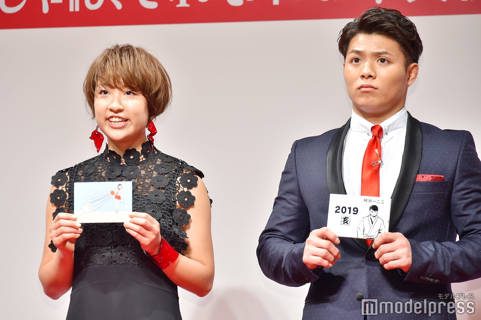 奥原希望選手、阿部 一二三選手（C）モデルプレス