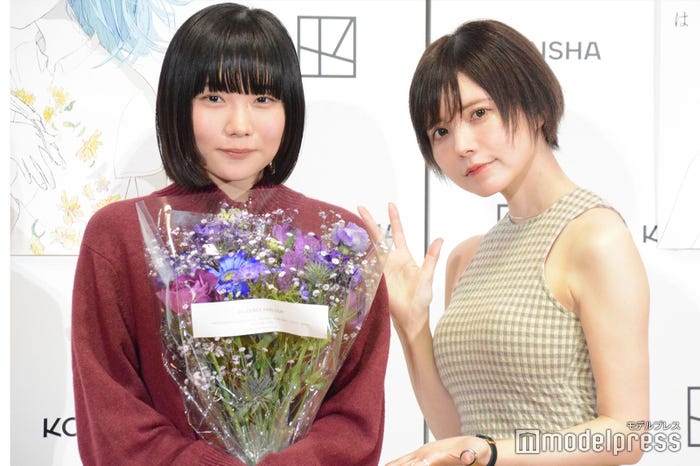 金井球さん、会見に出席した益若つばさ (C)モデルプレス