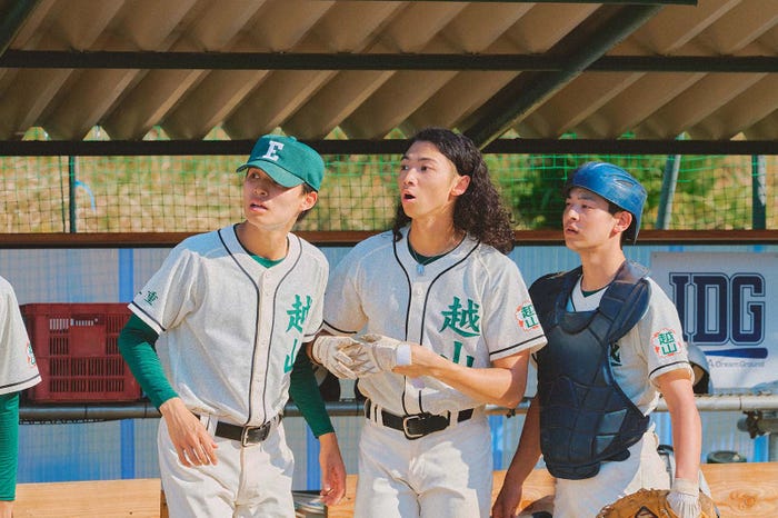 (左から)兵頭功海、橘優輝、小林虎之介「下剋上球児」第7話より(C)TBSスパークル/TBS 撮影:Len