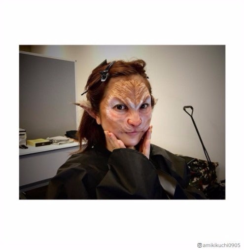 菊地亜美の“初”特殊メイクがすごい 「誰だかわからない…」驚愕の声