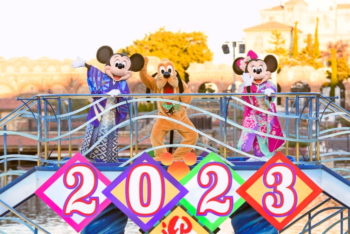 2023年の「ニューイヤーズ・グリーティング」の様子(C)Disney