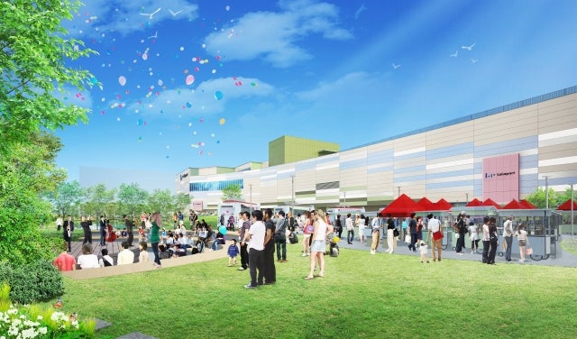 「三井ショッピングパーク ららぽーと名古屋みなとアクルス」外観（イメージ）／画像提供：三井不動産