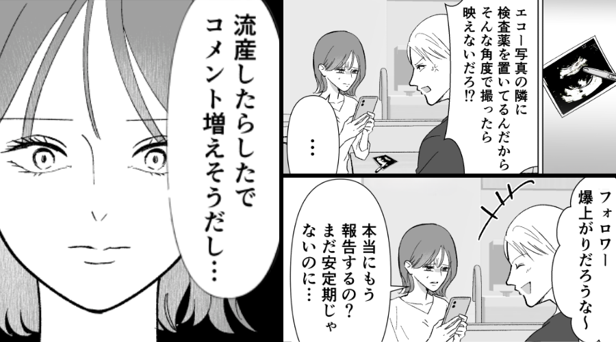 夫「流産したらコメント増えそう」妻の妊娠を“SNSのネタ”扱い…だが数ヶ月後⇒「え…？」夫が硬直したワケ