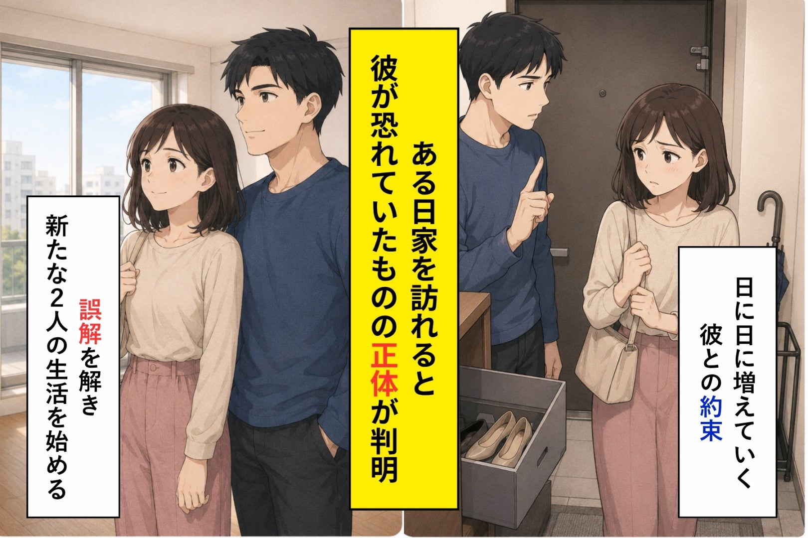 「周りを見てからドアを開けて」と言う彼を疑った私が、玄関で知った本当の理由