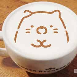 表参道店/ねこキャラメルラテ602円(税抜)(C)2015 San-X Co.,Ltd.All Rights Reserved.