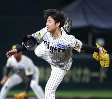 阪神・下村 涙のプロ初登板 23年度ドラ1が2軍戦でベール脱いだ「感謝の気持ちでいっぱい」
