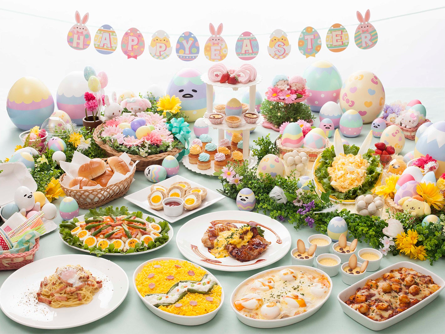 「館のレストラン」イースターメニュー（C）2018 SANRIO CO., LTD.