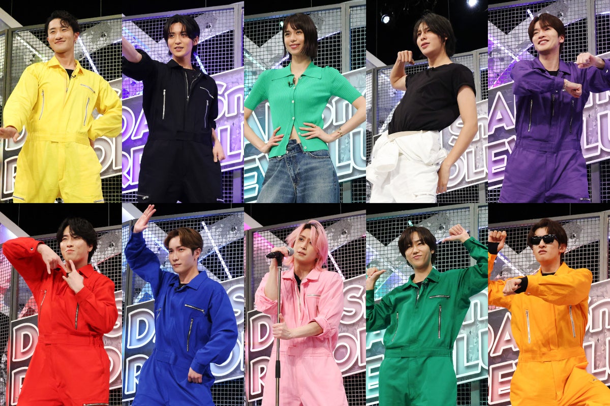 （上段左から）岩本照、目黒蓮、佐藤晴美、ラウール、深澤辰哉（下段左から）宮舘涼太、渡辺翔太、佐久間大介、阿部亮平、向井康二（C）TBS