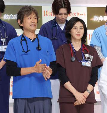 月9「救命病棟24時」会見 後列端には美しい元人気子役がいる 「JIN」「ハガネの女」など凄い経歴 名優多数輩出の看護師役