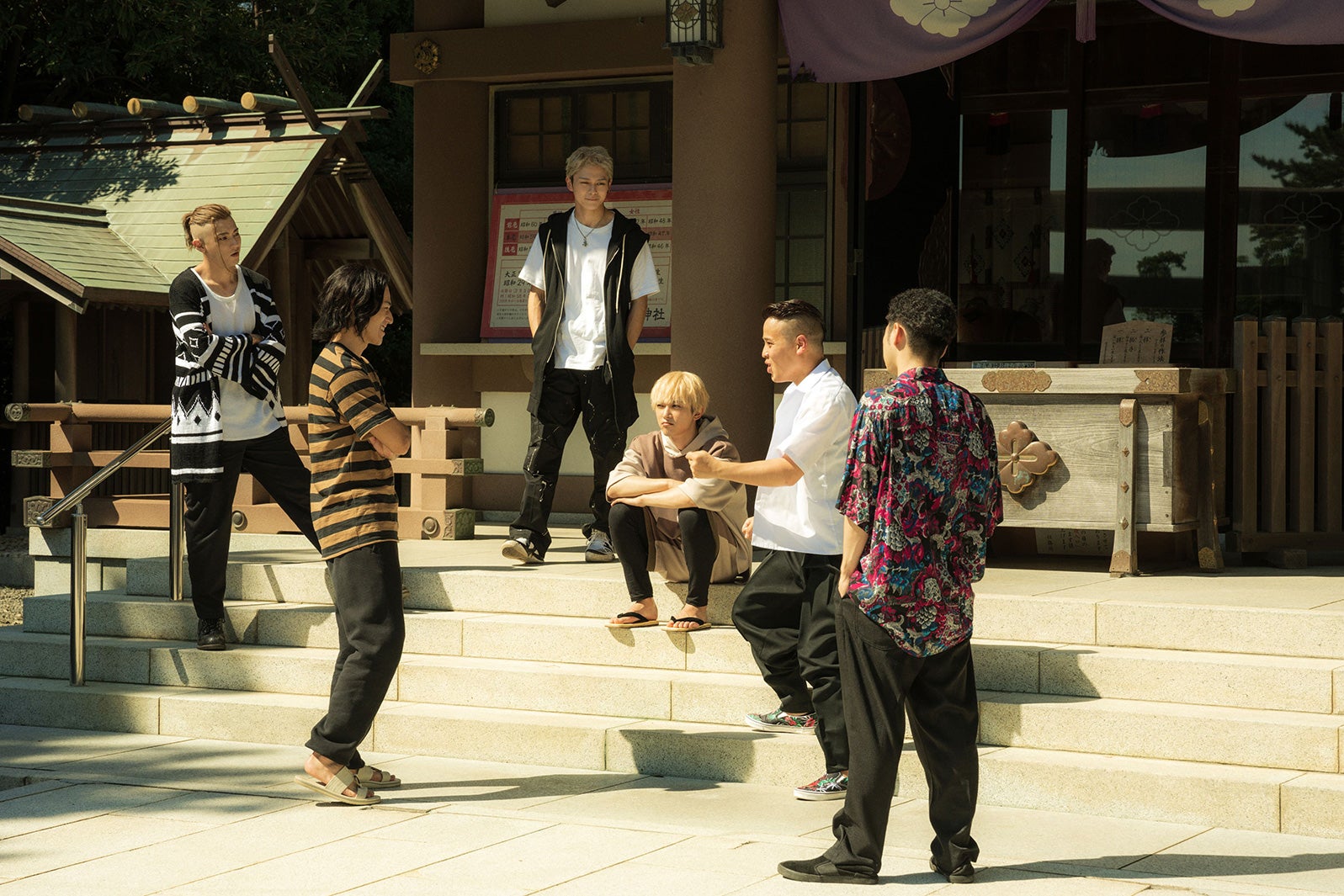 （左から）山田裕貴、永山絢斗、眞栄田郷敦、高杉真宙ら（C）2023映画「東京リベンジャーズ2 血のハロウィン編」製作委員会