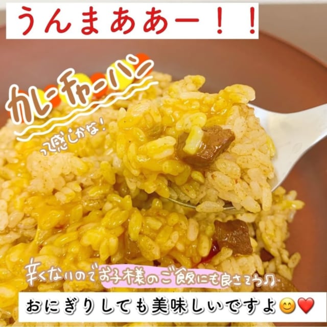 しゃもじですくったカレー飯